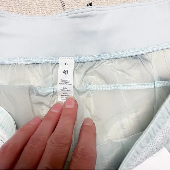 Lululemon Step Out High Rise Shorts 3” Ocean Air Size 12 NWT - Picture 6 of 10